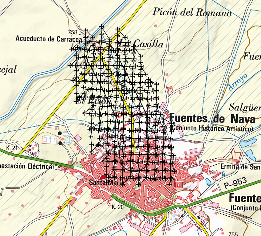 Huella del vuelo fotogramétrico