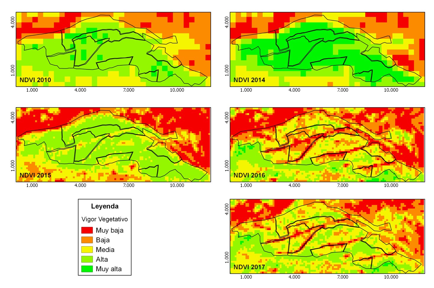 Secuencia NDVI 2010 – 2017